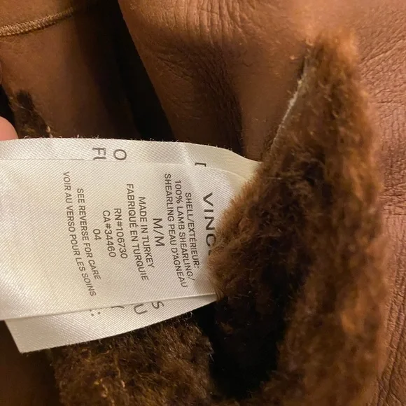 Vince reversible lamb leather shearling fur coat - Picture 10 of 11